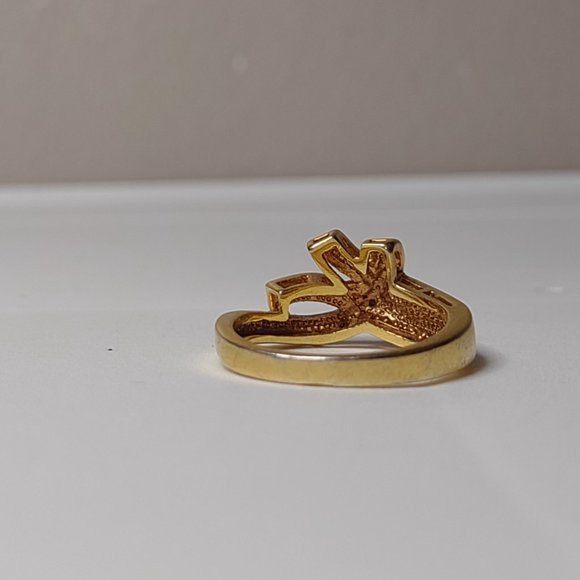 Cute Gold Tone Ring Size 9.75 - Picture 4 of 13